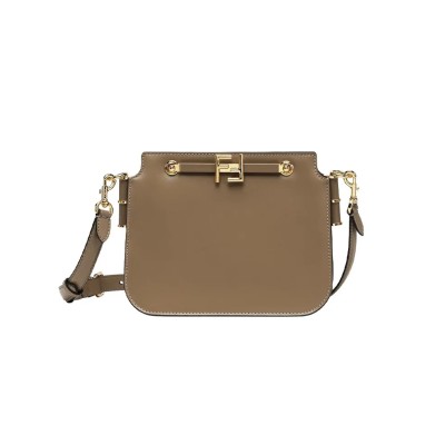 FENDI VITELLO KING LUXOR FENDI TOUCH SHOULDER BAG TARTUFO 8BT349AHK2F1F1M (26.5*19*10cm)